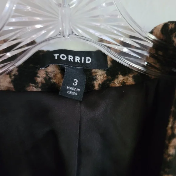 Torrid Leopard Woolen Driving Coat - Picture 8 of 8